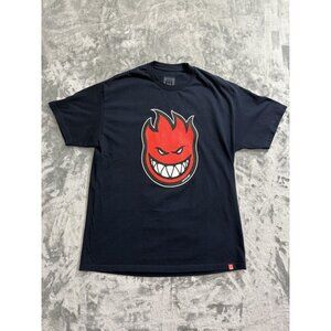 Spitfire Shirt Mens Extra Large Blue Red Flame Bighead Logo Skateboard Tee XL